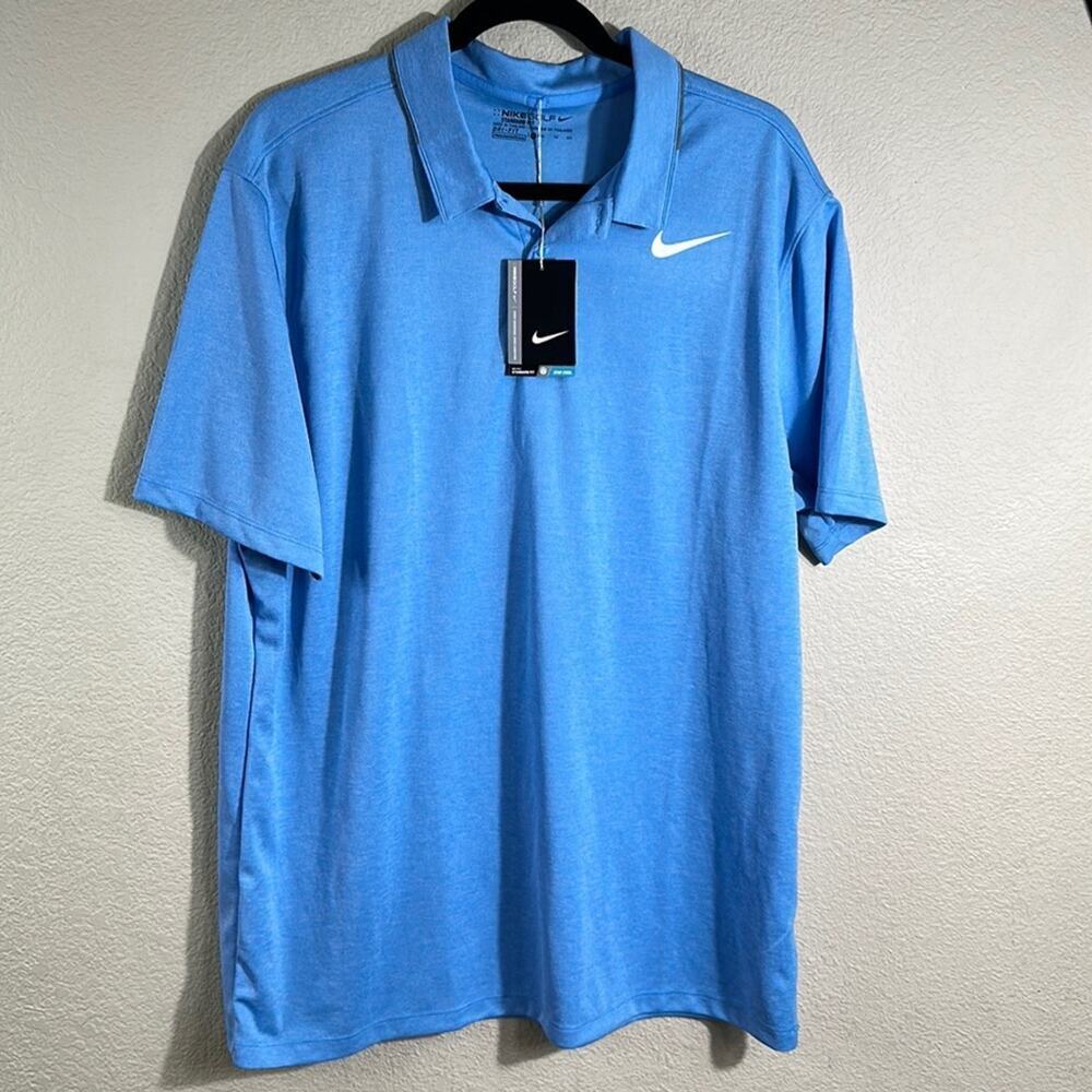 Nike Golf Closeout Men's Breathe Heather Polo (University Blue) (X-Large)